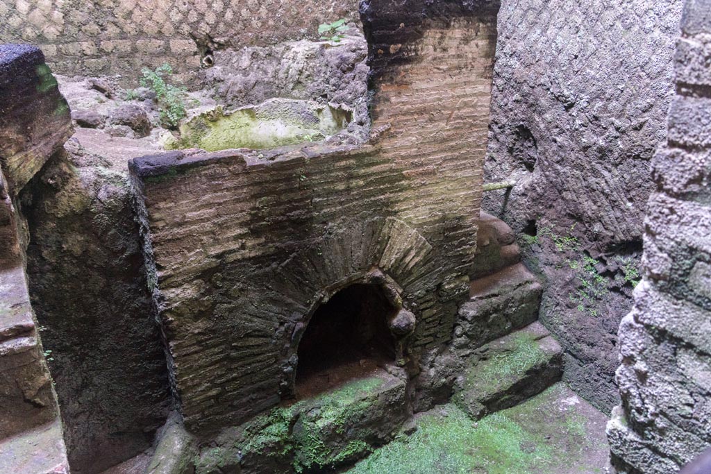 Herculaneum Suburban Baths. October 2023. Praefurnium, or furnace room. Photo courtesy of Johannes Eber.